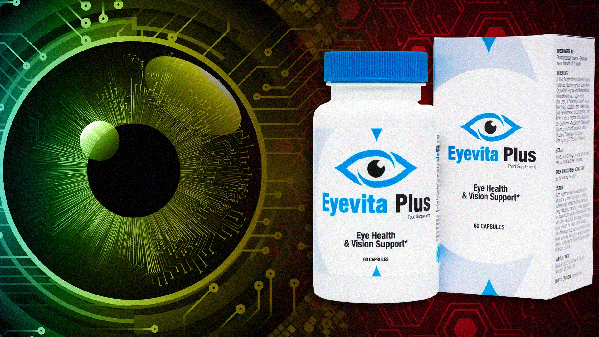 Eyevita Plus vision support supplement bottle