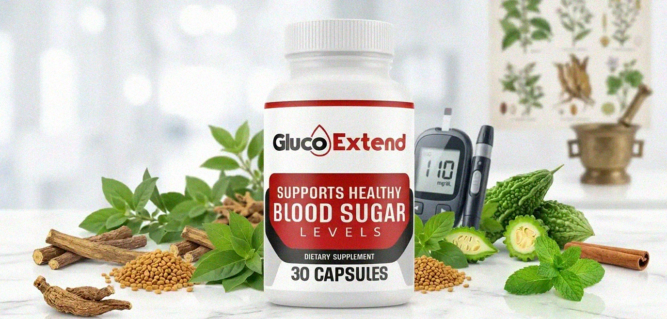 Gluco Extend Blood Sugar Support Review supplement bottle 2026