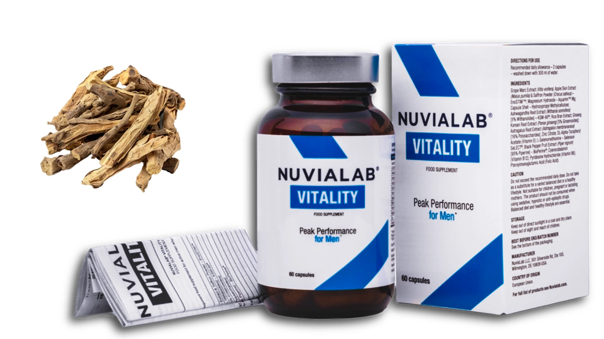 NuviaLab Vitality review supplement bottle for male performance