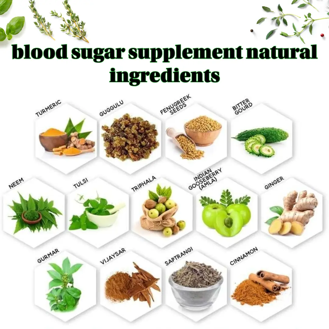 Natural ingredients in Gluco6 blood sugar formula